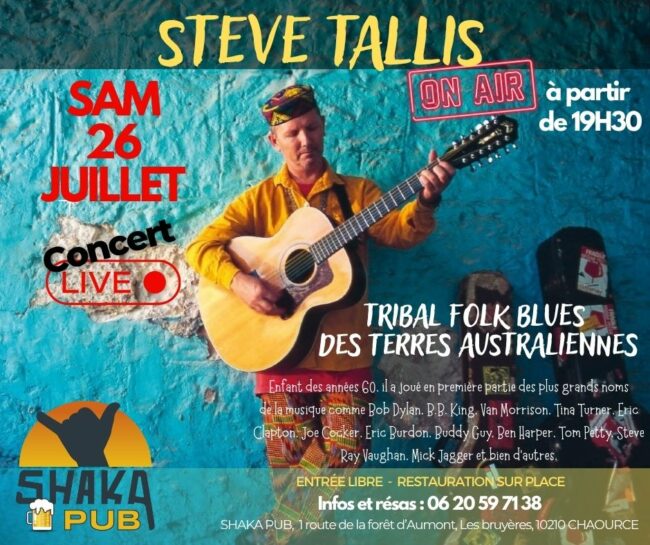 Shaka Pub’ : Steve Tallis en concert Live